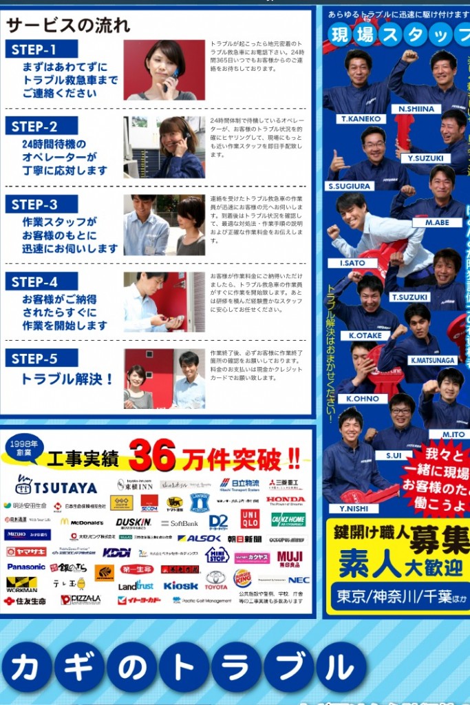 俺の合鍵 鍵交換 トラブル救急車 スペアキー トステム リクシル