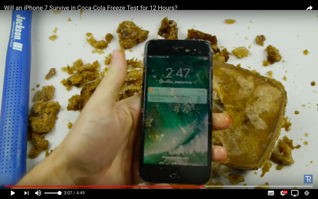 iPhone7・スイカ・PASMO・防水機能・ネットで合鍵が注文できる俺の合鍵・スペアキー・ディンプルキー・コーラ漬け実験・凍らせ実験